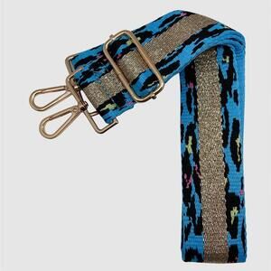 NEW CTHRU women's metallic leopard stripe adjustable crossbody bag strap in cham